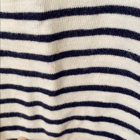 Navy white long sleeved chambray tunic dress - Picture 9 of 9